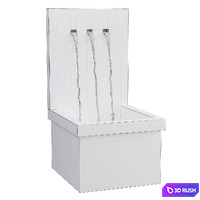 Modernist Wall Fountain 3D Model Corona