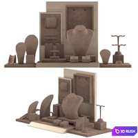 Jewelry display sunbird-01 3D Model Vray