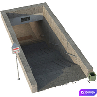 Entrance to the subway / underpass 3D Model Corona