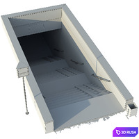 Entrance to the subway / underpass 3D Model Corona