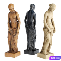 Slave girl greek sculpture 3D Model Vray, Corona