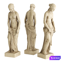 Slave girl greek sculpture 3D Model Vray, Corona