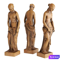 Slave girl greek sculpture 3D Model Vray, Corona