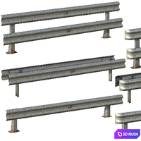 Road bumper (set of 6 options) 3D Model Corona