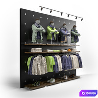 Clothes shop outdoor clothing 01 3D Model Vray, Corona