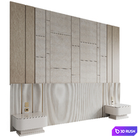 Headboard #5 3D Model Vray, Corona