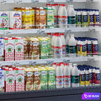 Showcase 042 Milk 3D Model Vray, Corona