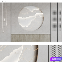 Decorative wall panel №8 3D Model Vray, Corona