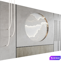 Decorative wall panel №8 3D Model Vray, Corona