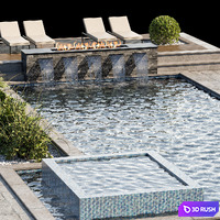 Pool 35 3D Model Vray, Corona