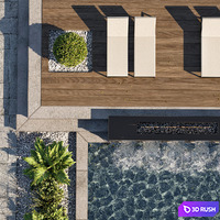 Pool 35 3D Model Vray, Corona