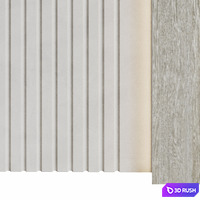 Decorative wall panels Wood 2 3D Model Vray, Corona