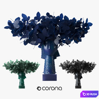 Right Rads - Blue Butterflies 3D Model Corona