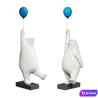 Polar bear sculpture ornaments 3D Model Corona