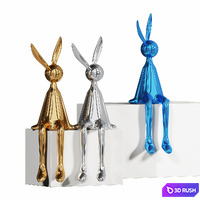 Electroplated Rabbit Decor 3D Model Corona