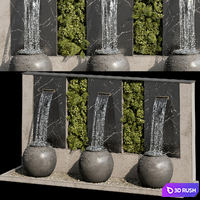 Waterfall fountains cascade 20 3D Model Vray, Corona