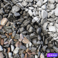Pebble sea n5 3D Model Vray, Corona