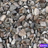 Pebble sea n5 3D Model Vray, Corona