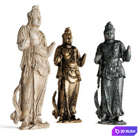 Standing Buddha bodhisattva sculpture 3D Model Vray, Corona