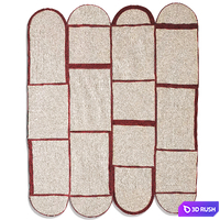 Quilt Braided Wool Contemporary Abstract Minimalist Sculptural Rug 3D Model Vray, Corona
