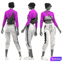 Sportswear female mannequin_0.4 3D Model Corona