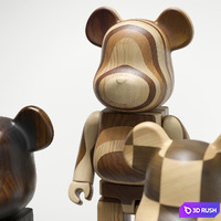 Bearbrick / Karimoku (Wood set) 3D Model Vray, Corona