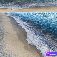 Surf on the beach 3D Model Corona