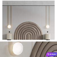 Headboard #15 3D Model Vray, Corona