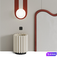 Wavey headboard 3D Model Vray, Corona