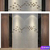 Wall panels | set 130 3D Model Vray