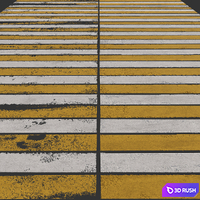 Road markings 3D Model Corona