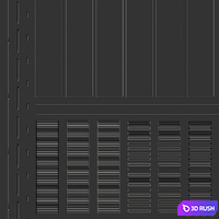 Road markings 3D Model Corona