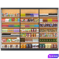 Large showcase in a supermarket with products and sweets 2 3D Model Corona