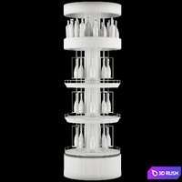 Display rack with wine 3D Model Corona