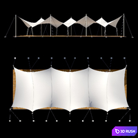 Awning structure 3 3D Model Vray, Corona