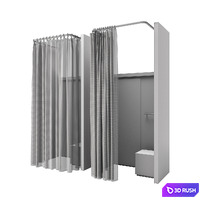 Fitting room for a clothing store v3 3D Model Vray, Corona