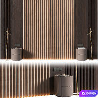 Headboard 3D Model Vray, Corona
