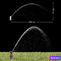 Watering the lawn 3D Model Corona