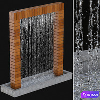 Waterfall fountains_006 3D Model Vray