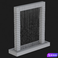 Waterfall fountains_006 3D Model Vray