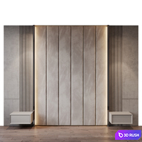Headboard 32 3D Model Vray, Corona