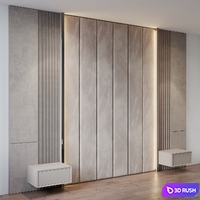 Headboard 32 3D Model Vray, Corona