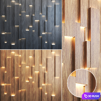 3d wall panel with lighting 3D Model Vray