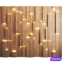 3d wall panel with lighting 3D Model Vray