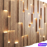 3d wall panel with lighting 3D Model Vray