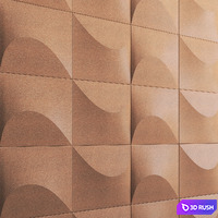 Abstracta Sahara Wall Panel Cork 3D Model Vray