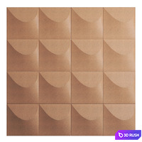 Abstracta Sahara Wall Panel Cork 3D Model Vray