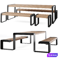 STORR Benches by Furns 3D Model Vray, Corona