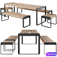 STORR Benches by Furns 3D Model Vray, Corona
