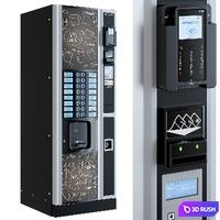 Coffee machine. Vending machine 3D Model Vray, Corona
